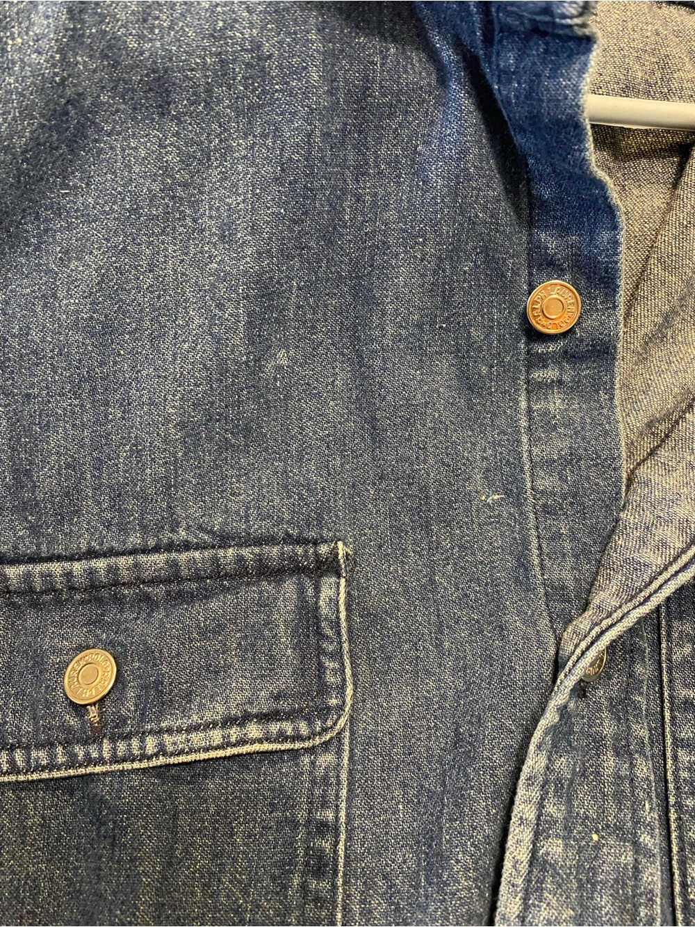 Vintage Polo Ralph Lauren 100% cotton denim button down shirt Made in USA - Picture 12 of 13